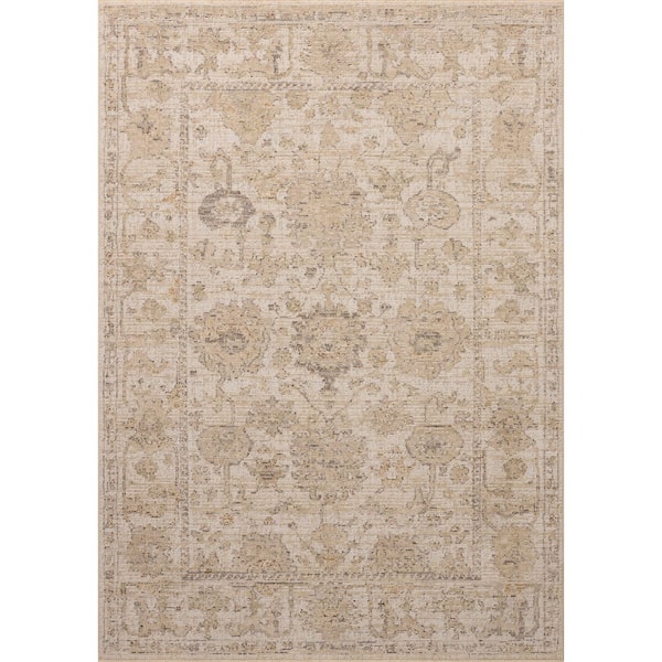 Milena Ivory / Sand 11 ft. 6 in. x 11 ft. 6 in. Round Traditional Area Rug