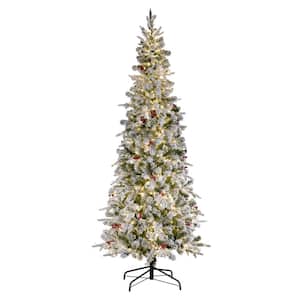 9 ft. Flocked Pre-Lit LED Lexington Artificial Christmas Tree