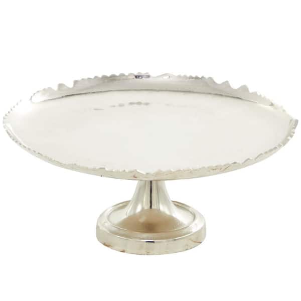 Silver & White Ceramic Two Tier Cake Stand Design by Dune Homes at Pernia's  Pop Up Shop 2024