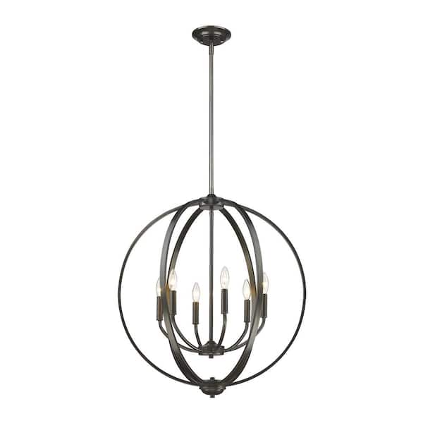 Golden Lighting - Colson EB 6-Light Etruscan Bronze Chandelier
