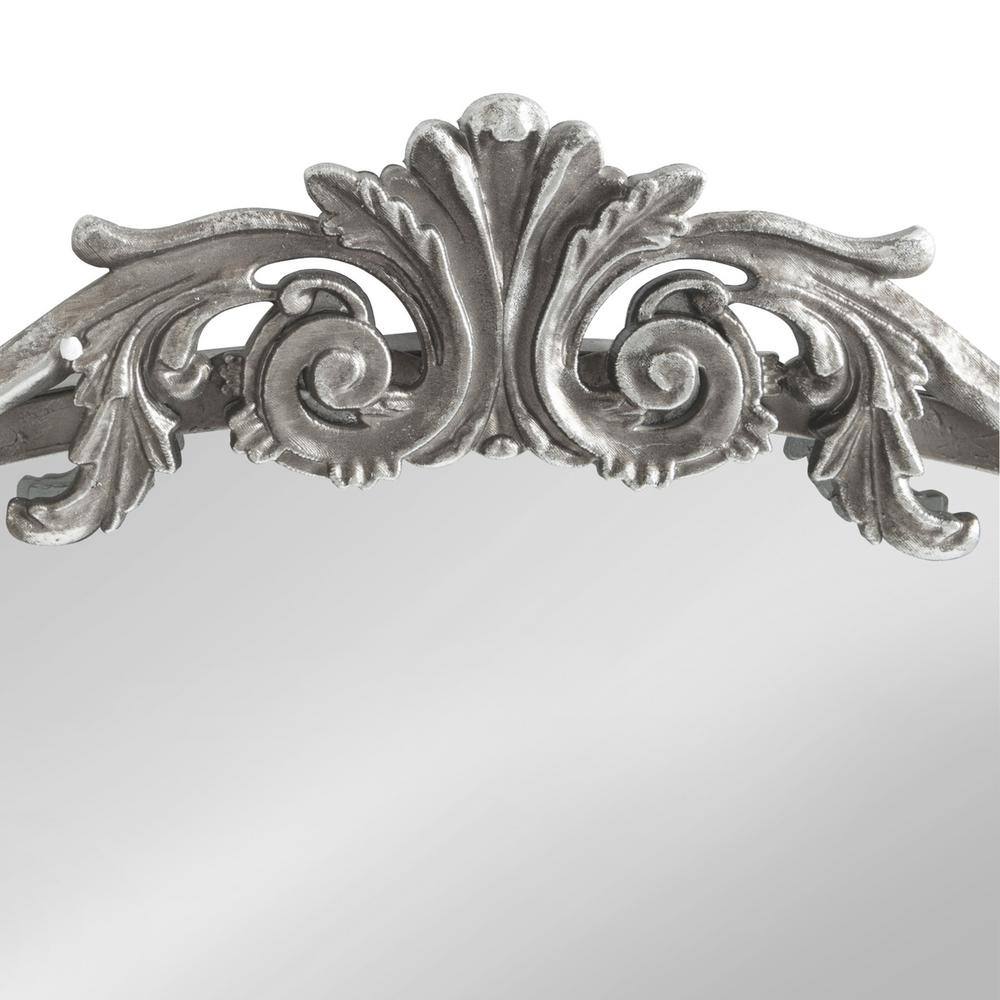 Arendahl 40'' Silver Antique Finish Baroque-Inspired Decorative Wall Mirror