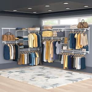 5-10 ft. Wide Linen/All-Purpose Reach-in or Walk-In Wire Closet System with ShelfTrack Hardware and SuperSlide Shelving