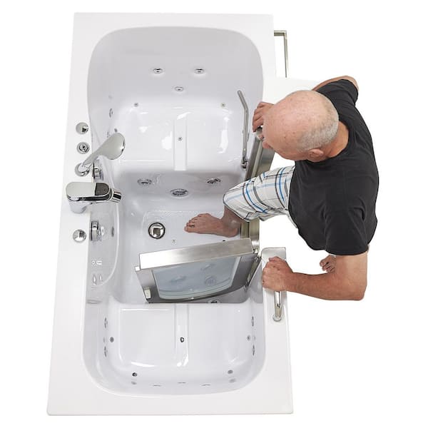 Companion 2 Seat 60 in. Walk-In Whirlpool and Air Bath Bathtub in White, Center Door, Digital Control, 2 in. Dual Drain Companion 2 Seat 60 in. Walk-In Whirlpool and Air Bath Bathtub in White, Center Door, Digital Control, 2 in. Dual Drain