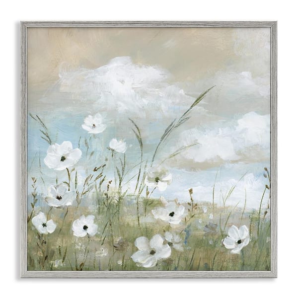 Stupell Industries Clouds Beyond Meadow by Nan Gray Framed Nature Giclee Art Print 12 in. x 12 in.