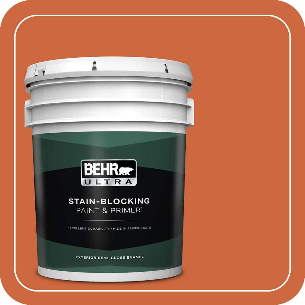 5 gal. #S-H-250 Pumpkin Patch Semi-Gloss Enamel Exterior Paint & Primer price history on PriceWatchPro