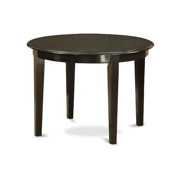 East West Furniture 3-Piece Cappuccino Finish Solid Wood Top Dining Table Set