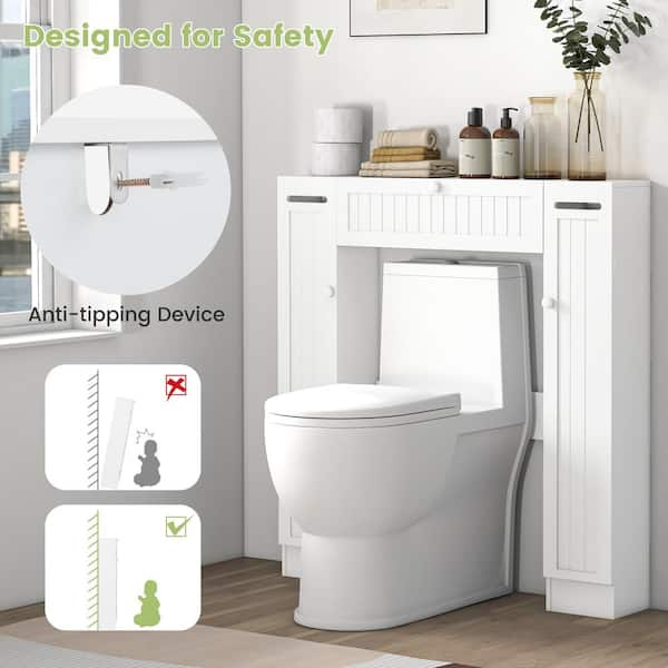 Garlington Solid Wood Free-Standing Over-the-Toilet Storage The Twillery Co. Finish: White