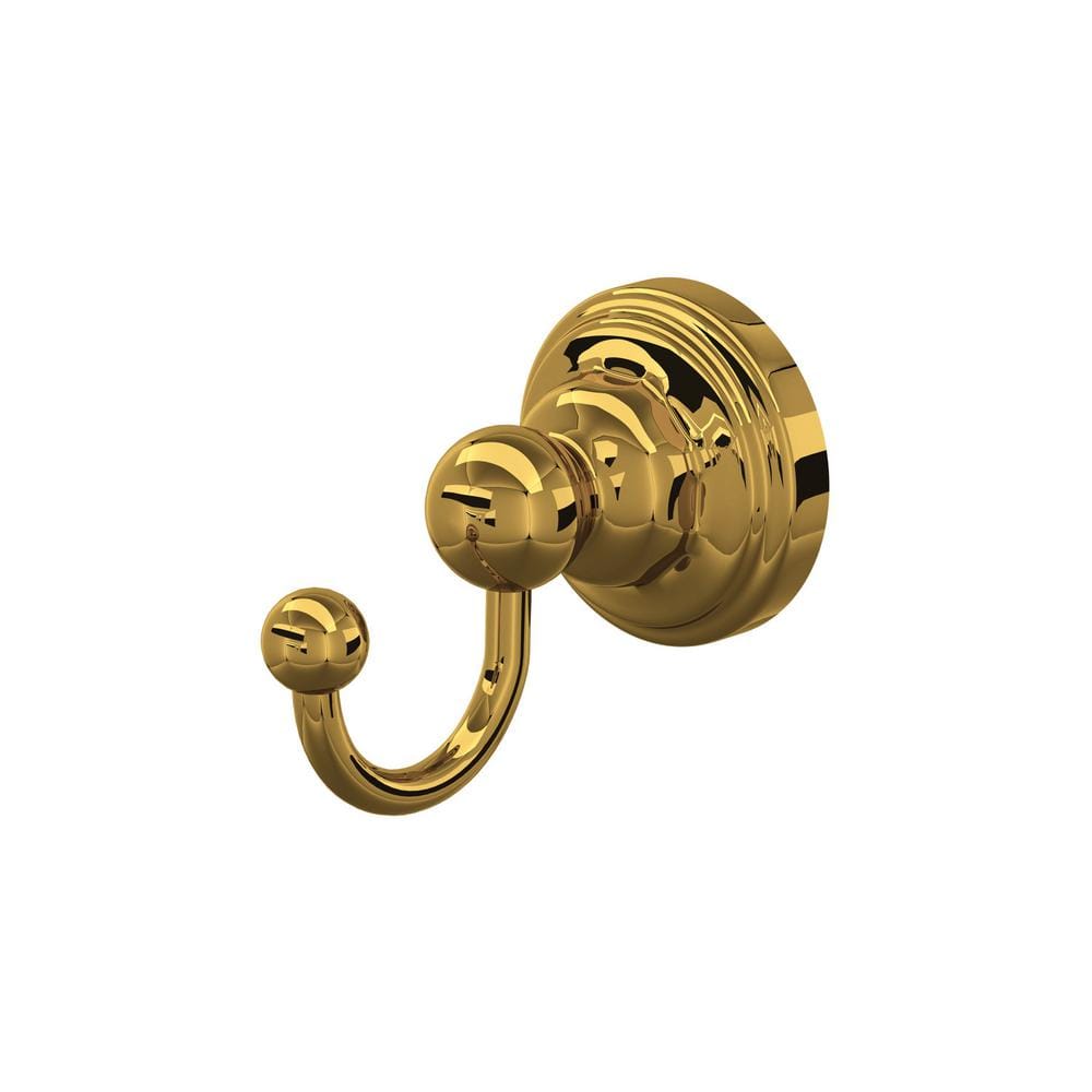 Edwardian Polished Nickel Wall Mount Robe Hook