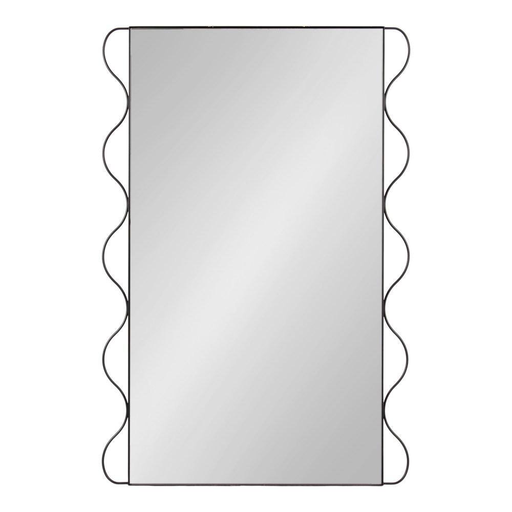 Wriggle Black Metal Framed Rectangular Vanity Mirror