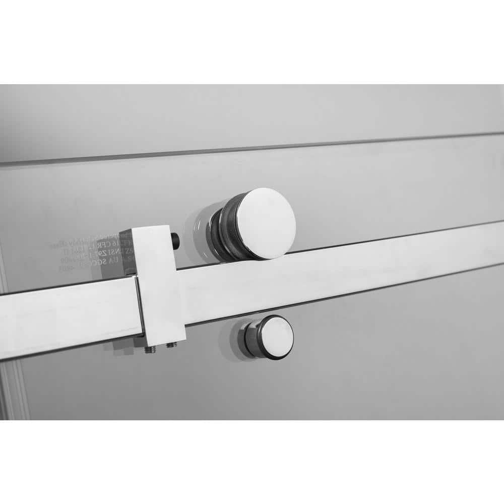 Aston 60" x 75" Frameless Chrome Sliding Shower Door