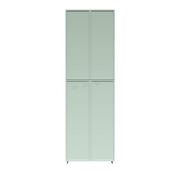 Slim Shaker Assembled 24 in. W x 96 in. H x 27 in. D Pantry Kitchen Cabinet in Green