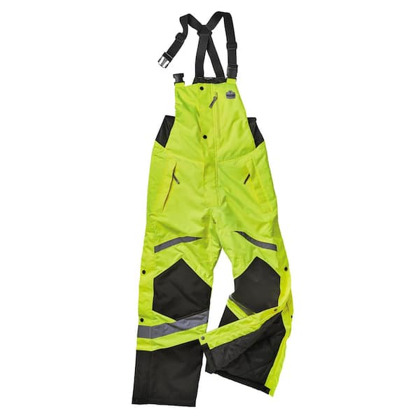 GloWear 2XL Lime Class E Insulated Bib Overall