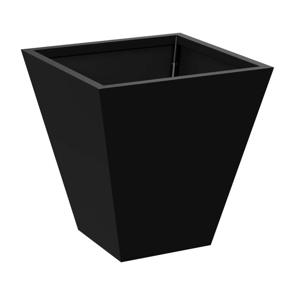 18 in. H x 16 in. W Black Outdoor Metal Planter Pot with Drainage Hole Large Tall Planters for Patio & Indoor Use price history on PriceWatchPro