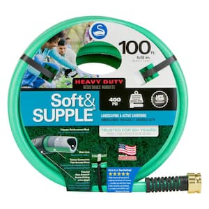 Petite Solution4Patio Expert in Garden Creation NA Solution4Patio 5/8 in. x 6 ft. Short Garden Hose, No Leaking, Green Lead-In Hose Male/Female Solid