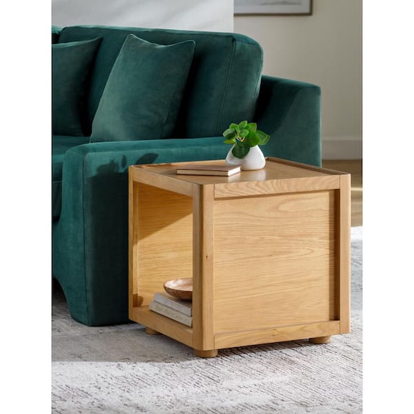 Livabliss Trace Modern End Table, Brown, 22 in. H x 22 in. W x 22 in. D