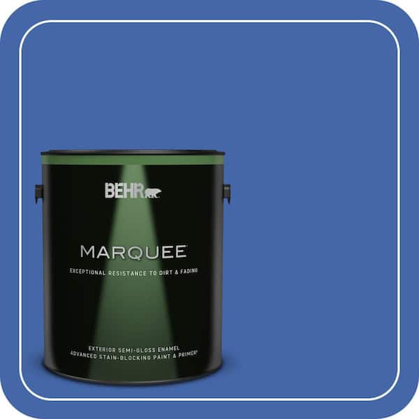 BEHR MARQUEE 1 gal. #P530-6 Indigo Batik Semi-Gloss Enamel Exterior Paint & Primer