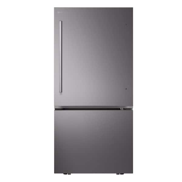 33 in. W 26 cu. ft. Bottom Freezer Refrigerator w/ Multi-Air Flow and Wi-Fi Enabled in Black Stainless Steel