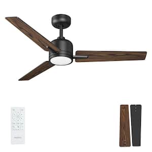 ZXXC 52 in. Indoor/Outdoor Nickel Downrod Mount Ceiling Fan with