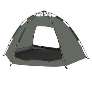 5-Person Antique Black Waterproof Camping Dome Tent, Portable Backpack Tent; Suitable for Outdoor Camping/Hiking