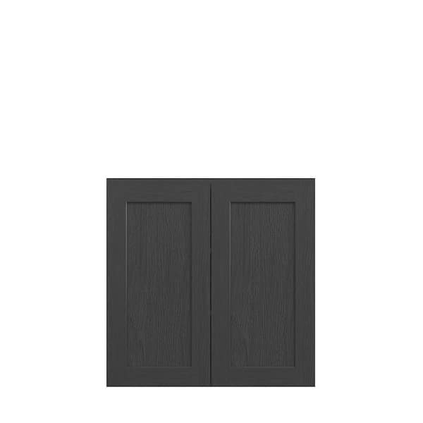 Kunal Kitchens Jamestown Recessed 30 in. W x 30 in. H x 12 in. D in Espresso Plywood Assembled Wall Cabinet