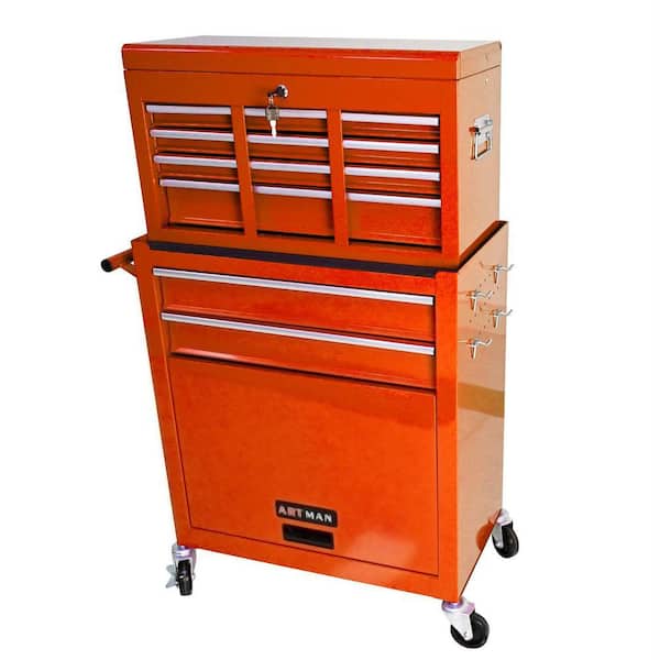 8-Drawer Garage Tool Chest, 25 in. W x 13 in. D x 43 in. H orange