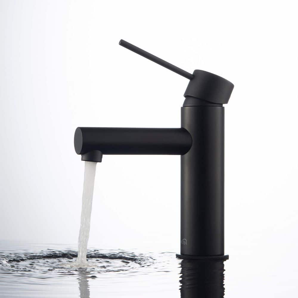 Modern High-Arc Solid Brass Bathroom Faucet in Nickel Finish
