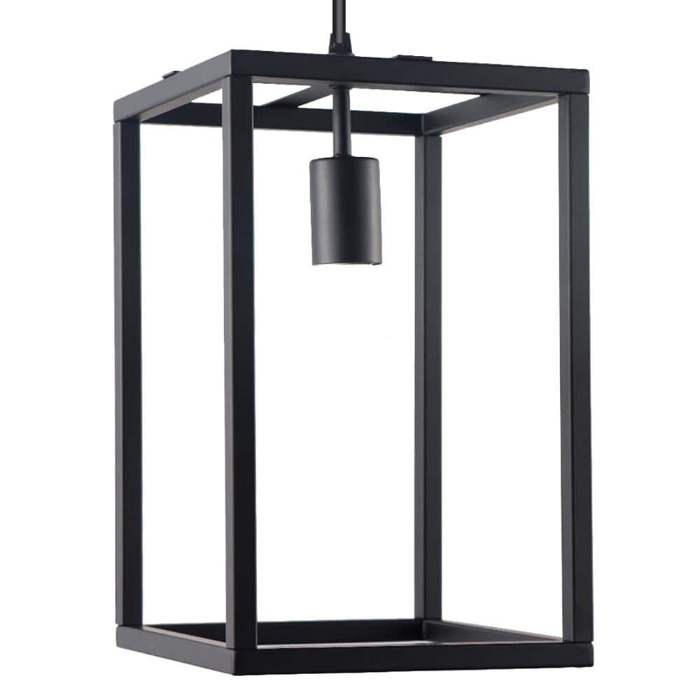 1 Light Pendant Light Black Modern Pendant Light, Mini Crystal Chandelier, A