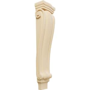 4-1/4 in. x 6-3/4 in. x 27-1/2 in. Unfinished Wood Maple Extra Large Traditional Pilaster Corbel