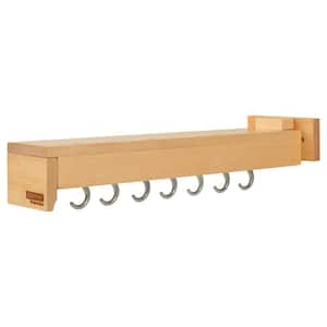 Natural Maple Pull Out Organizer Hooks with Ball Bearing Slide System