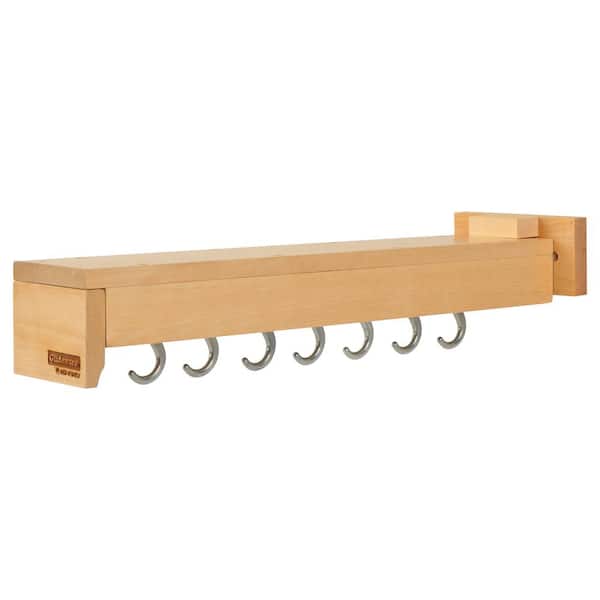 Rev-A-Shelf Natural Maple Pull Out Organizer Hooks with Ball Bearing Slide System