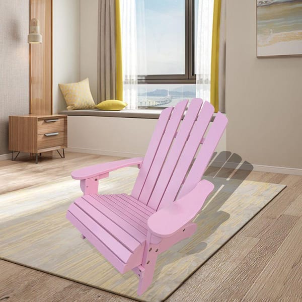 Pink Wood Adirondack Chair (set of1) PIIKK-RE - The Home Depot