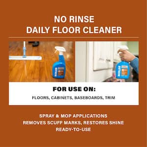 1 Gal. Hardwood and Laminate Floor Cleaner, Advanced No-Rinse Solution Safe for Wood, Laminate, Marble, Granite (4-Pack)