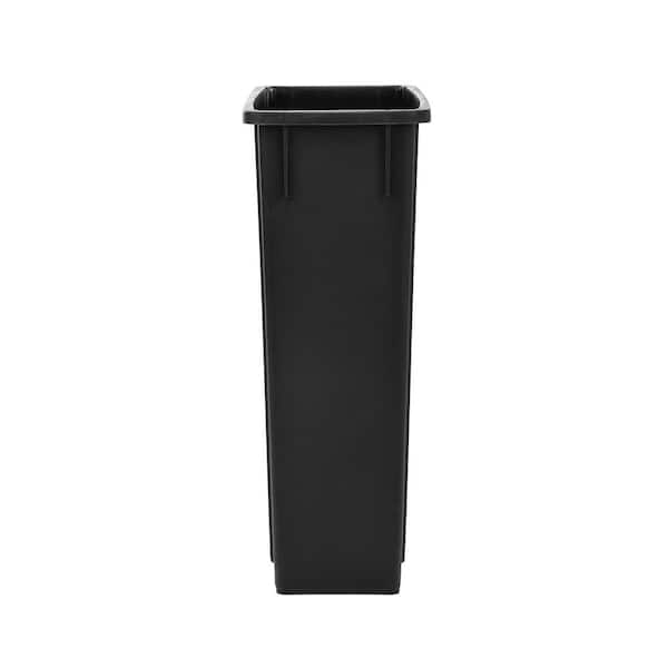 23 Gallon Heavy-Duty Black Wall Hugger Tall Restaurant Kitchen