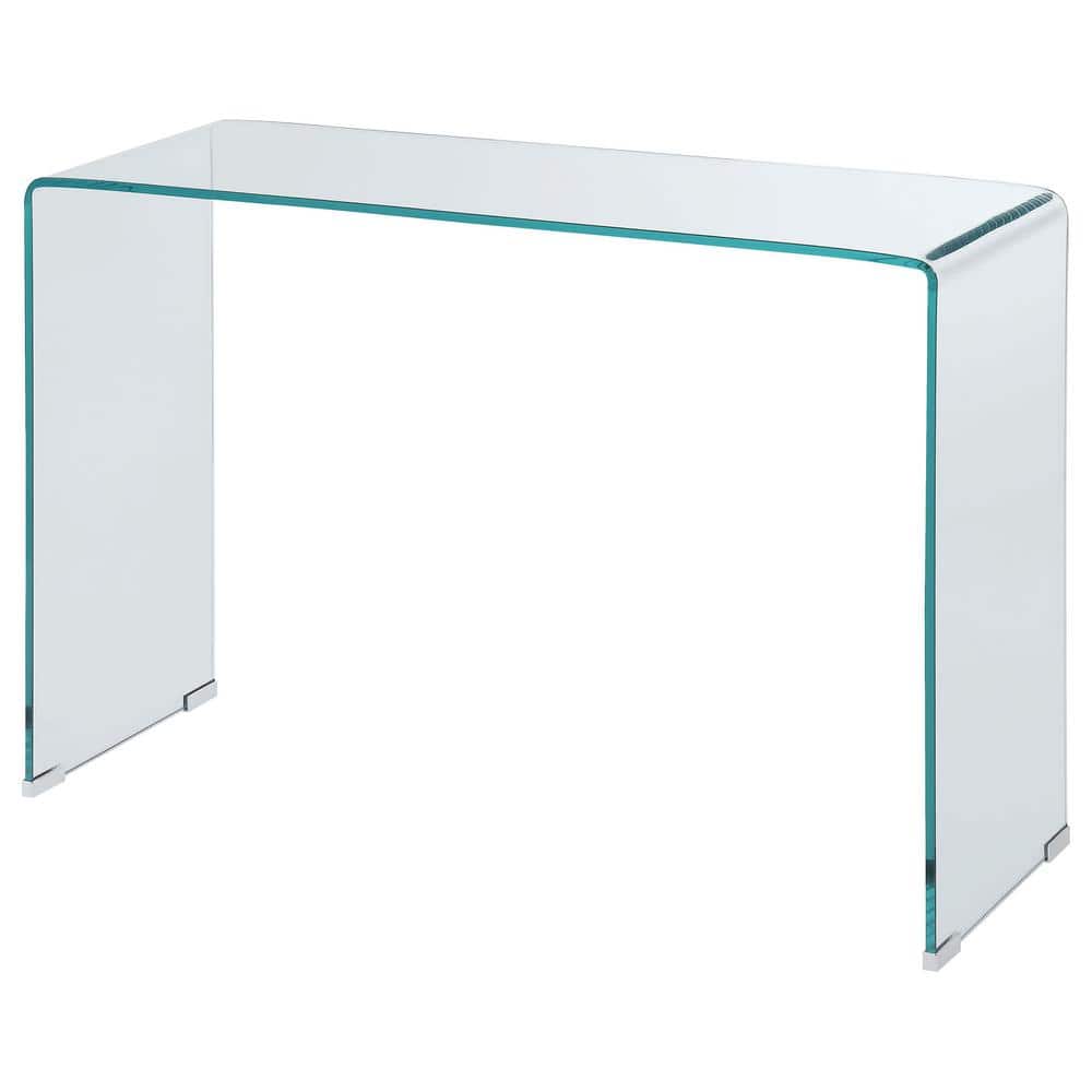 Minimalist Clear Glass Rectangular Sofa Table