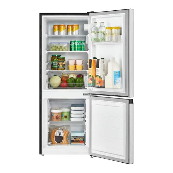 18.50 in. 4.7 cu.ft. Bottom Freezer Refrigerator in Stainless Steel Look