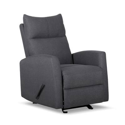 Gray Polyester Fabric Glider Recliner, Single Sofa, Lounge Chair