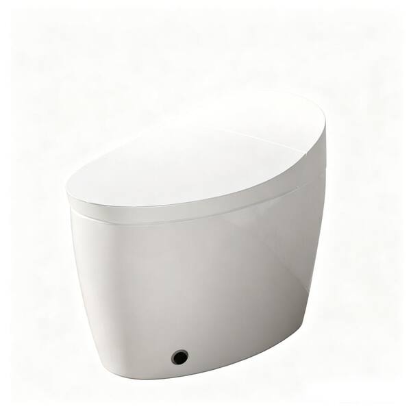 1-piece 1.28 GPF Single Flush ADA Smart Toilet in White, Heated Seat, Foot Kick,Warm Water & Dryer, Night Light