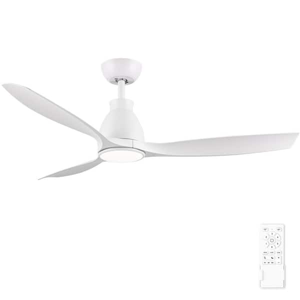 Splenda 52 in. Indoor Matte White Modern Ceiling Fan with Light and Remote Control