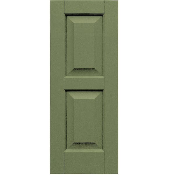 Winworks Wood Composite 12 in. x 31 in. Raised Panel Shutters Pair #660 Weathered Shingle