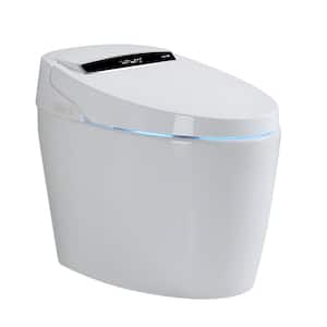 1.28 GPF Electric Smart Toilets Heated Bidet Seat for Elongated Toilets with Auto Open/Close, Dryer, Warm Water,White