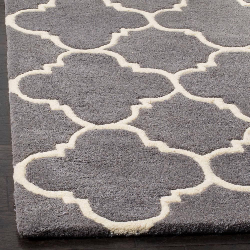 Chatham Dark Grey and Ivory Hand-Tufted Wool Area Rug