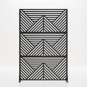 Lumioca 46.8 in. W x 71.37 in. H Black Galvanized sheet