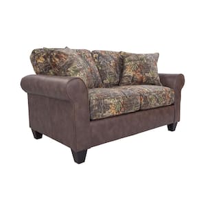 Maumelle Series 60 in. W Camouflage Print 2-Seater Loveseat with 2-Accent Pillows