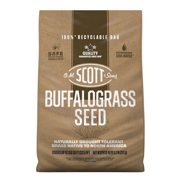 O. M. Scott and Sons Buffalograss Seed 0.7 lb. 350 sq. ft. Lawn Seed for Naturally Drought Tolerant Grass
