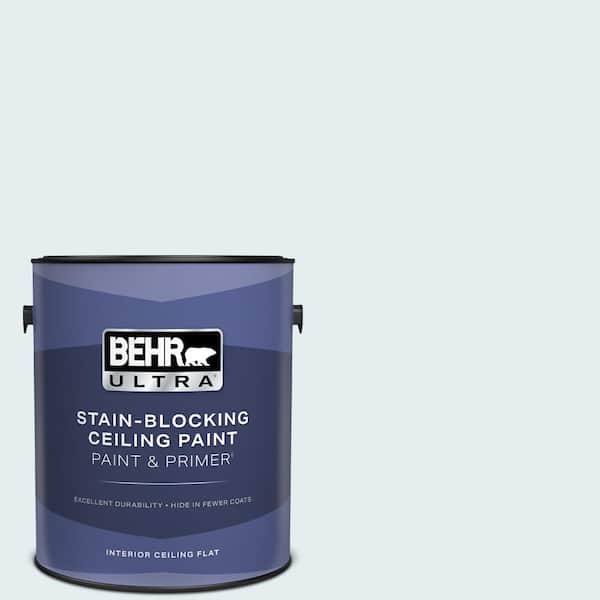 1 gal. #PPL-14 Mountain Air Ceiling Flat Interior Paint and Primer