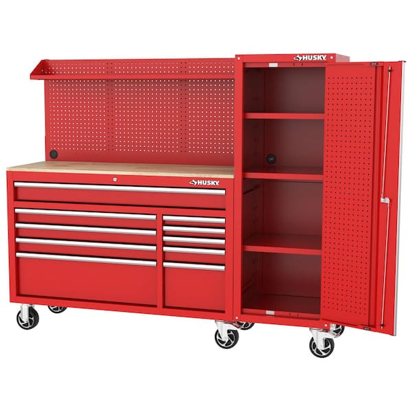 Husky Modular Tool Storage 72 in. W Standard Duty Red Mobile