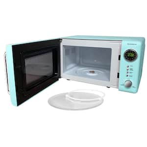 Retro 0.7 cu. ft. 700-Watt Countertop Microwave Oven in Aqua