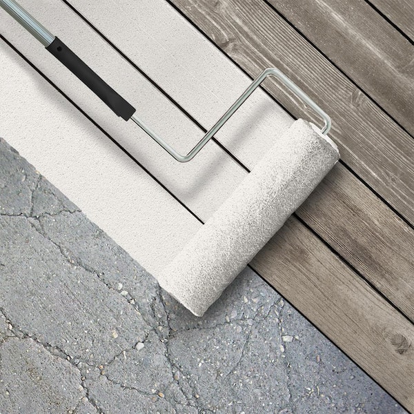 1 gal. #W-B-600 Luster White Textured Low-Lustre Enamel Interior/Exterior Porch and Patio Anti-Slip Floor Paint