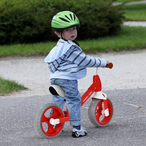 Kids Balance Bike 9 in. Toddler Training Bicycle with Feetrests for 2-Years-5-Years Old Red