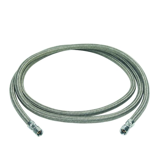 BrassCraft 1/4 in. Compression x 1/4 in. Compression x 84 in. Braided Polymer Icemaker/Humidifier Supply Line